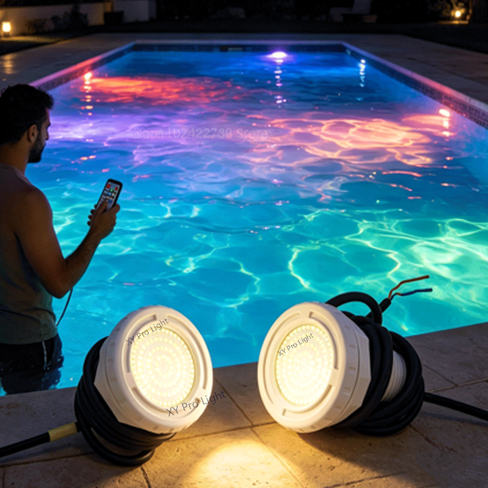 Xy Spa & Wellness Reviews - ไฟสระว่ายน้ำพลาสติก 15W IP68 12V ไฟ LED