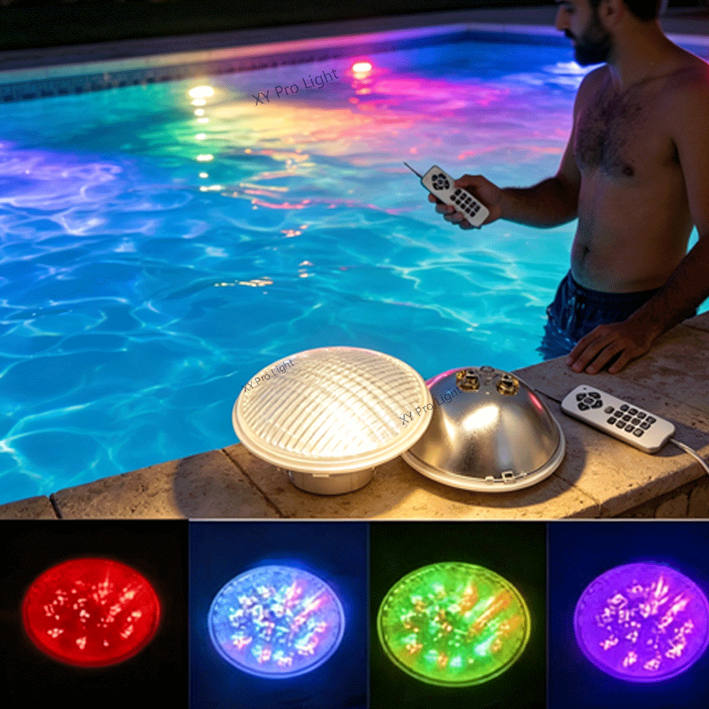 Xy Spa & Wellness Reviews - ไฟสระว่ายน้ำ LED PAR56 RGB 25W 35W