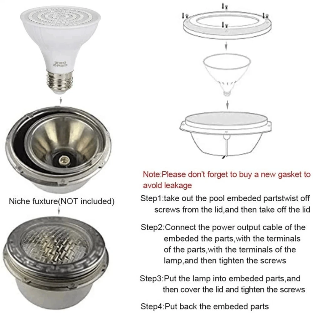 ไฟ LED สระว่ายน้ํา E27 E26 หลอ - Xy Spa & Wellness Reviews บทวิจารณ์และราคา